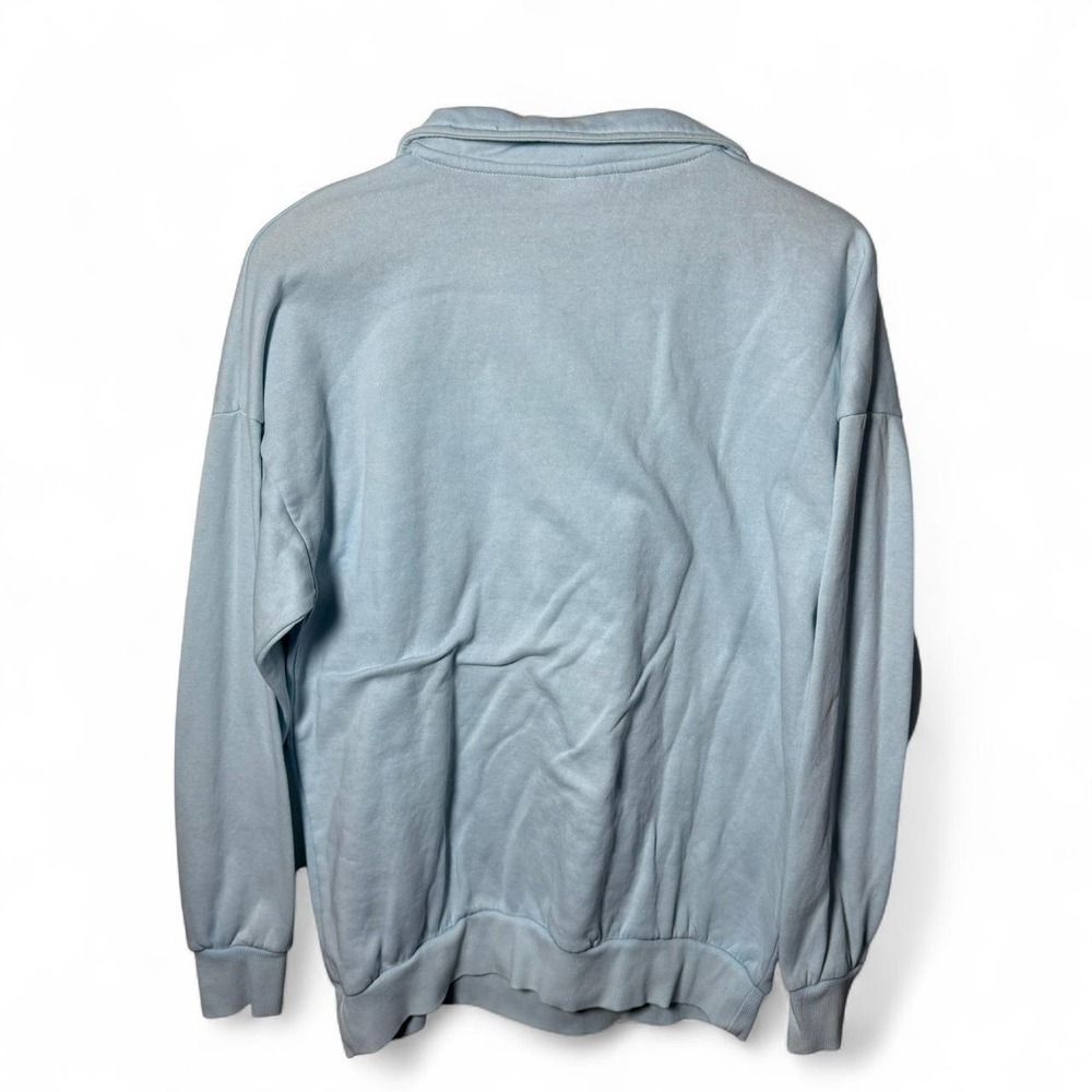 No Boundaries Manhattan Athletic Club Quarter Zip Sweatshirt Light Blue Small - Picture 4 of 4